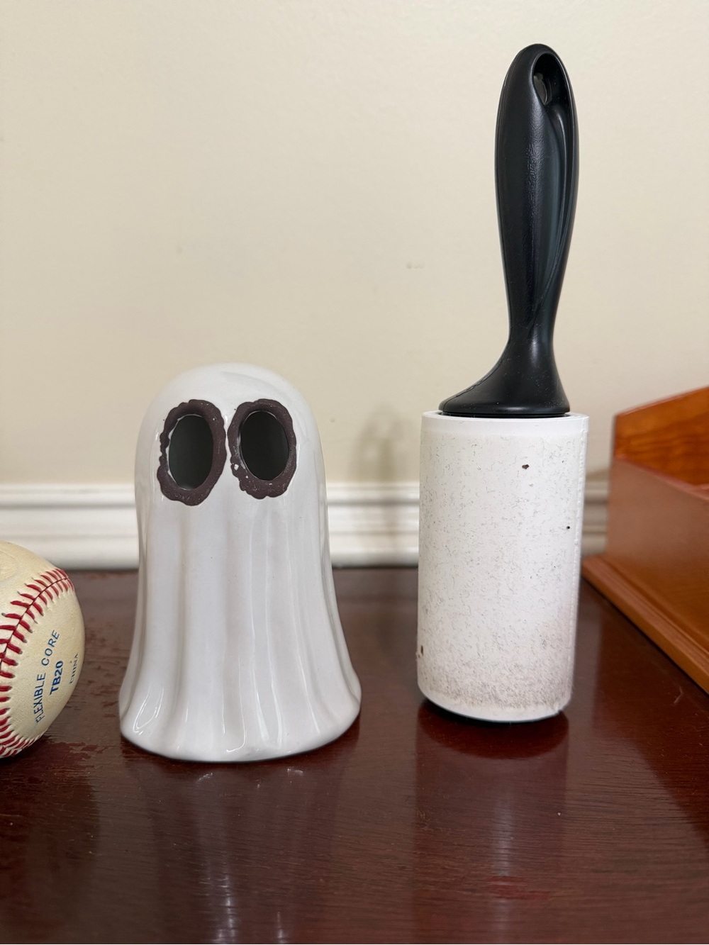 Ceramic Ghost Decorative Figurine in White - Home Accents